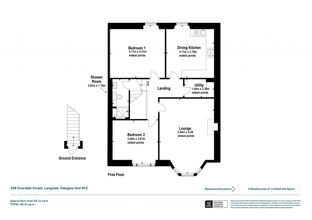 Floorplans For Overdale Street, Langside, Glasgow