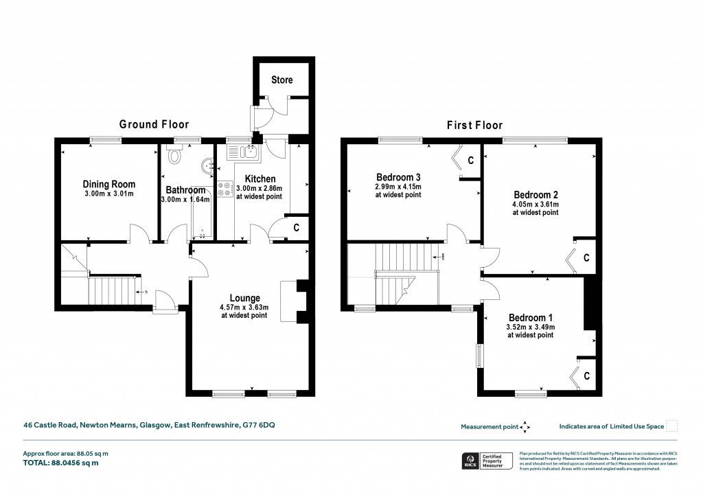 Floorplans For Castle Road, Newton Mearns, Glasgow, East Renfrewshire