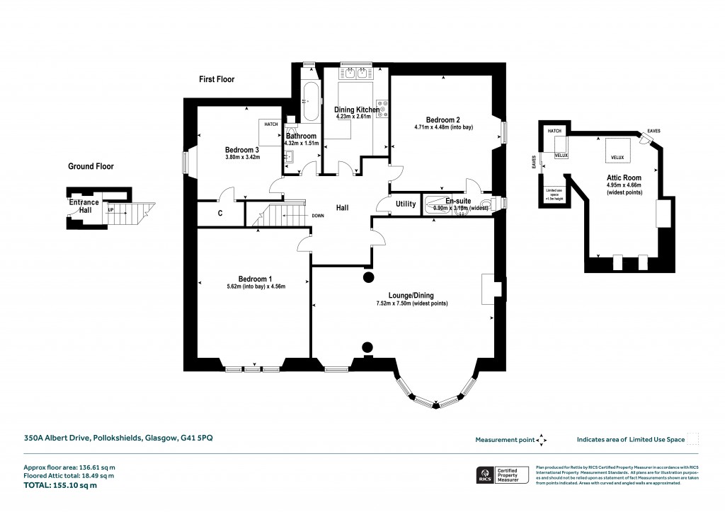 Floorplans For Albert Drive, Pollokshields, Glasgow
