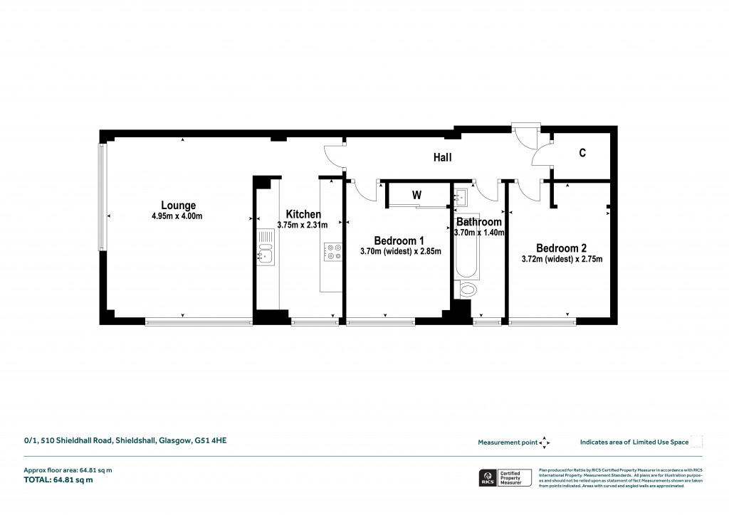 Floorplans For 0/1, Shieldhall Road, Glasgow