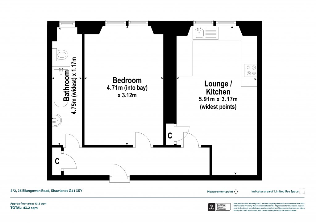 Floorplans For 2/2, Ellangowan Road, Shawlands