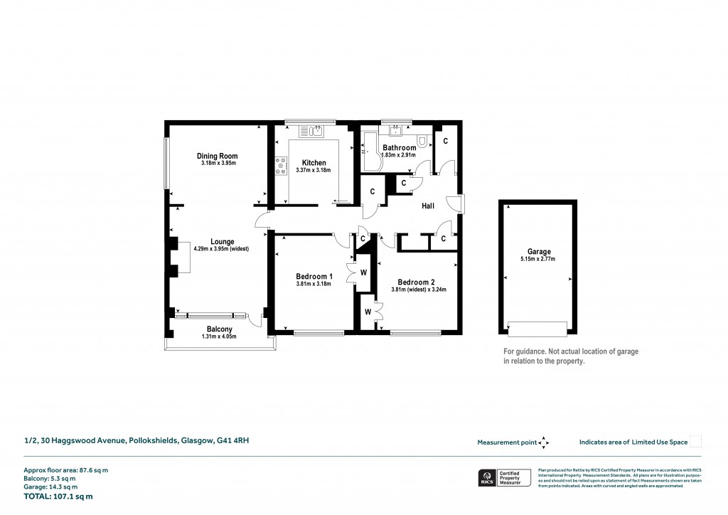 Floorplans For 1/2, Haggswood Avenue, Pollokshields