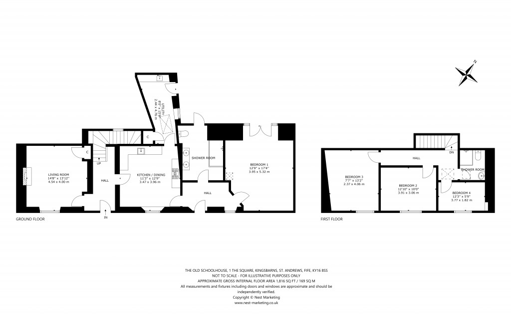 Floorplans For The Old Schoolhouse, The Square, Kingsbarns, St. Andrews, Fife