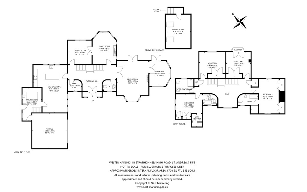 Floorplans For Wester Haining, 1B Strathkinness High Road, St. Andrews, Fife