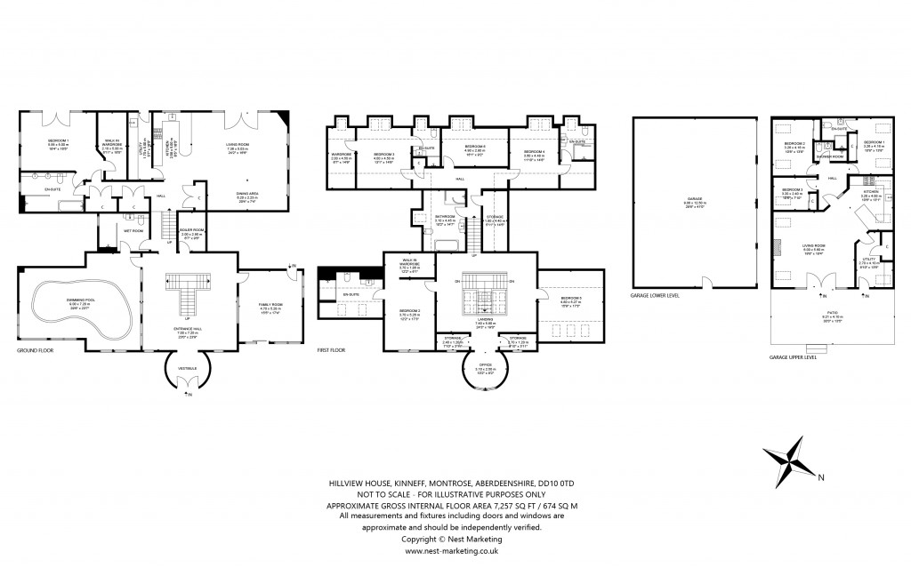 Floorplans For Hillview House, Kinneff, Montrose, Aberdeenshire