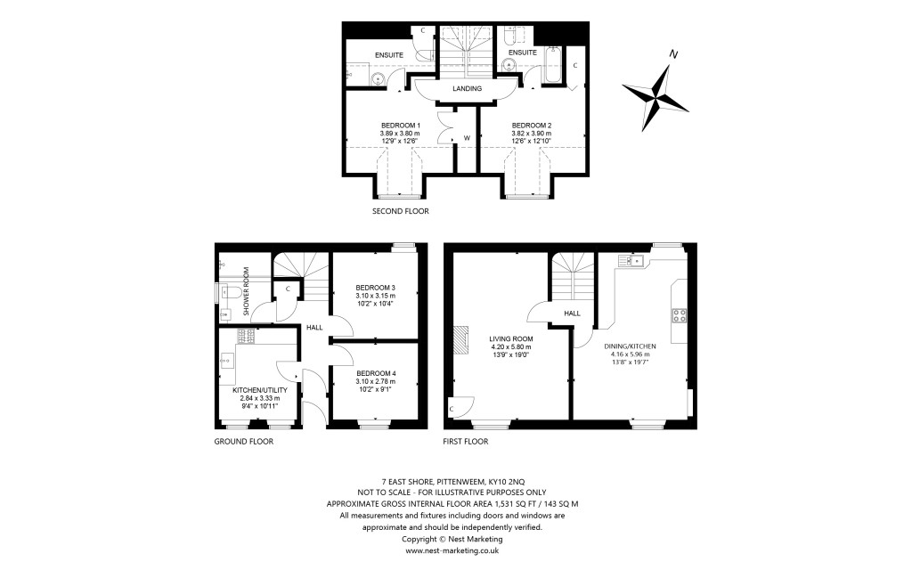 Floorplans For 7, 8 & 9 East Shore, Pittenweem, Anstruther