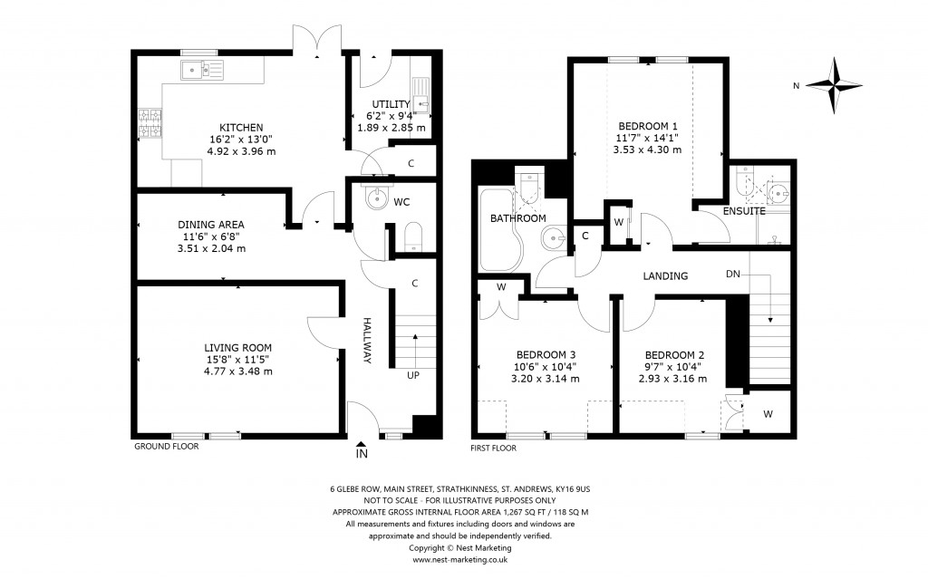 Floorplans For Glebe Row, Main Street, Strathkinness, St. Andrews