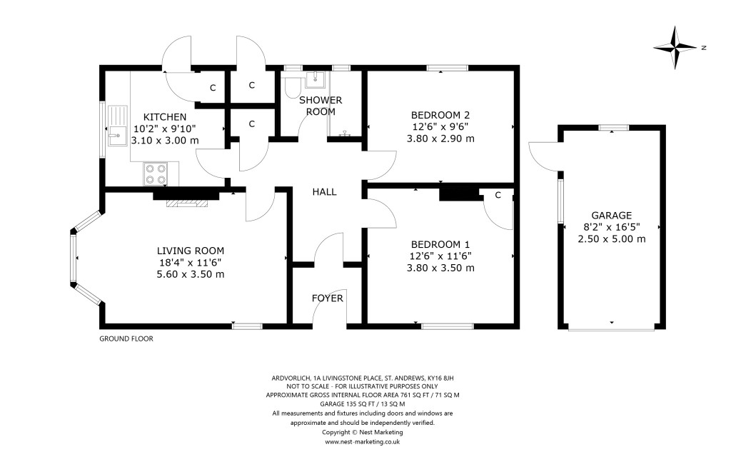 Floorplans For Ardvorlich, 1a Livingstone Place, St. Andrews