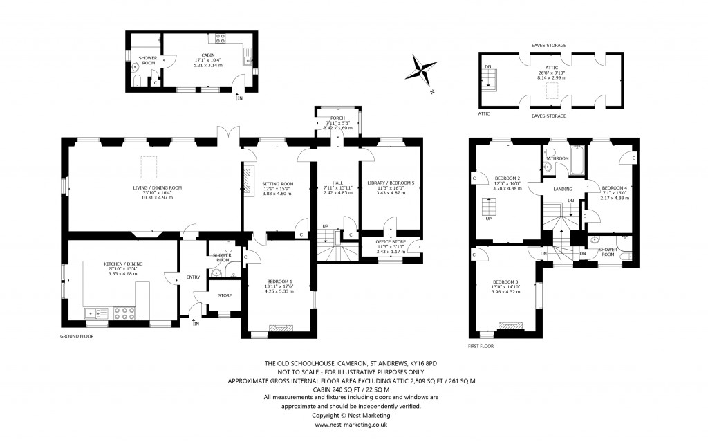 Floorplans For The Old Schoolhouse, Cameron, St. Andrews
