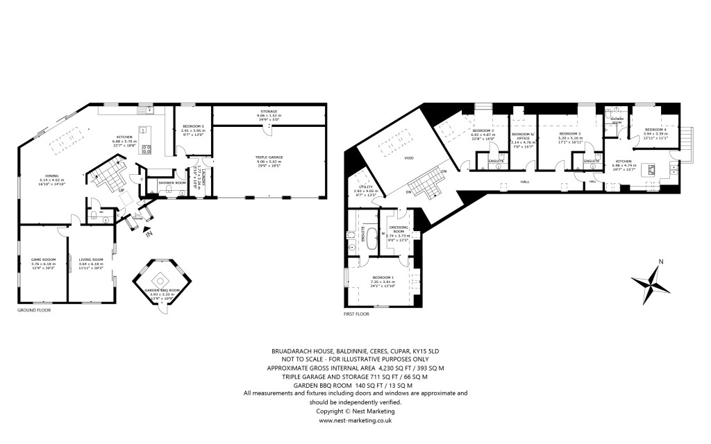 Floorplans For Bruadarach House, Baldinnie, Ceres, Cupar