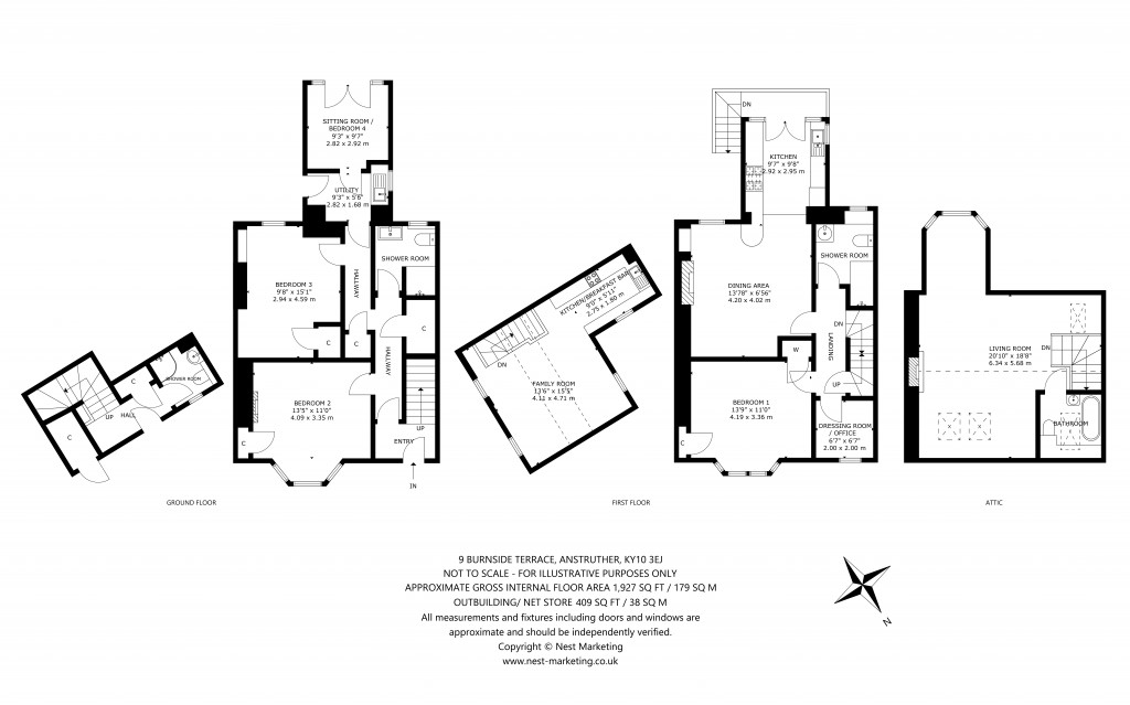 Floorplans For Burnside Terrace, Anstruther