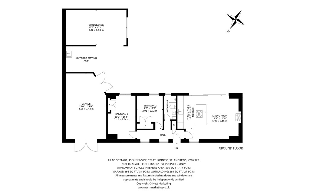 Floorplans For Lilac Cottage, 45 Sunnyside, Strathkinness, St. Andrews