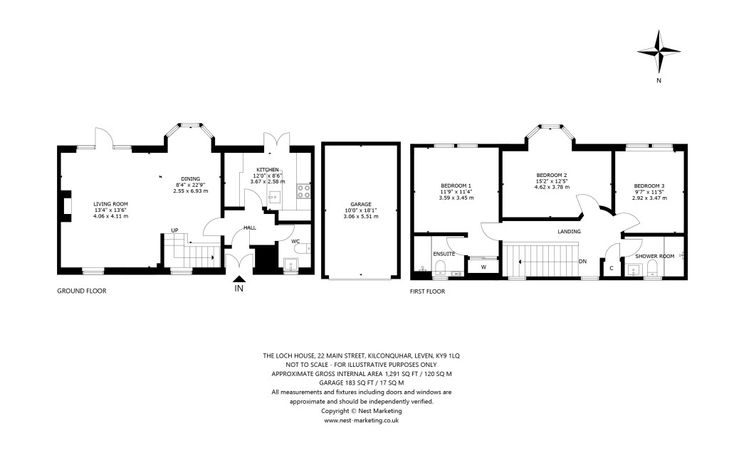 Floorplans For The Loch House, 22 Main Street, Kilconquhar, Leven