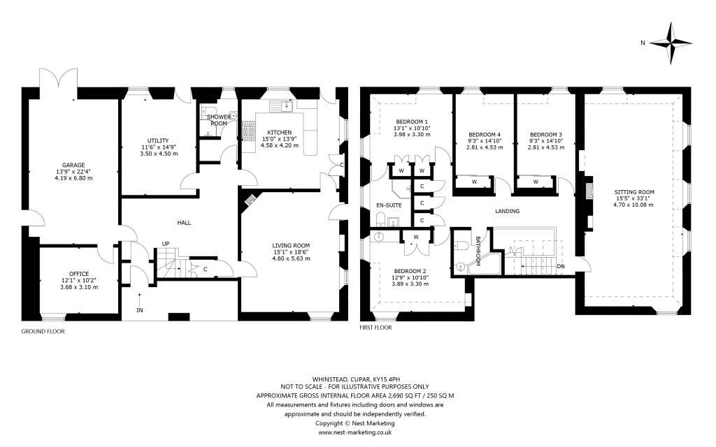 Floorplans For Whinstead, Dalgairn, Cupar