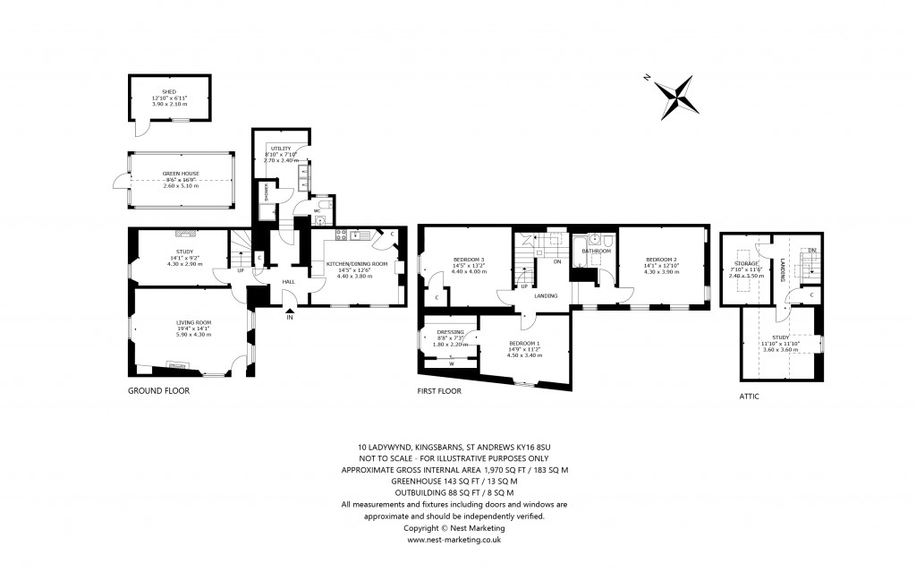 Floorplans For Dunholm, Ladywynd, Kingsbarns, St. Andrews
