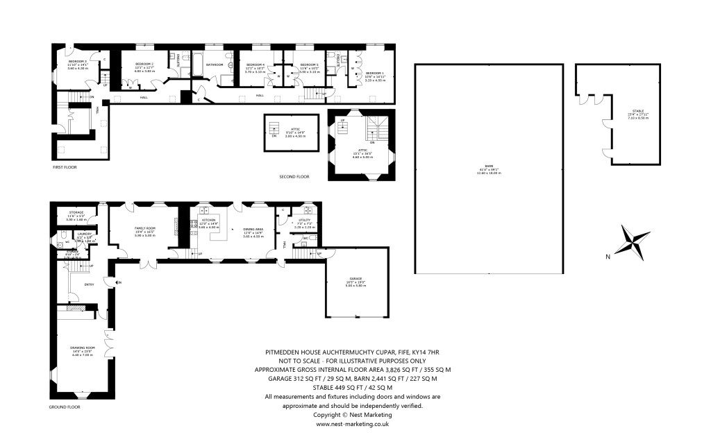 Floorplans For Pitmedden House, Auchtermuchty, Cupar