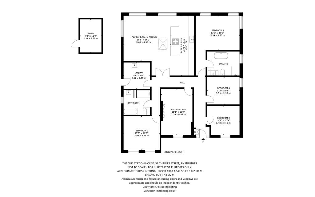 Floorplans For The Old Station House, 51 Charles Street, Pittenweem, Anstruther