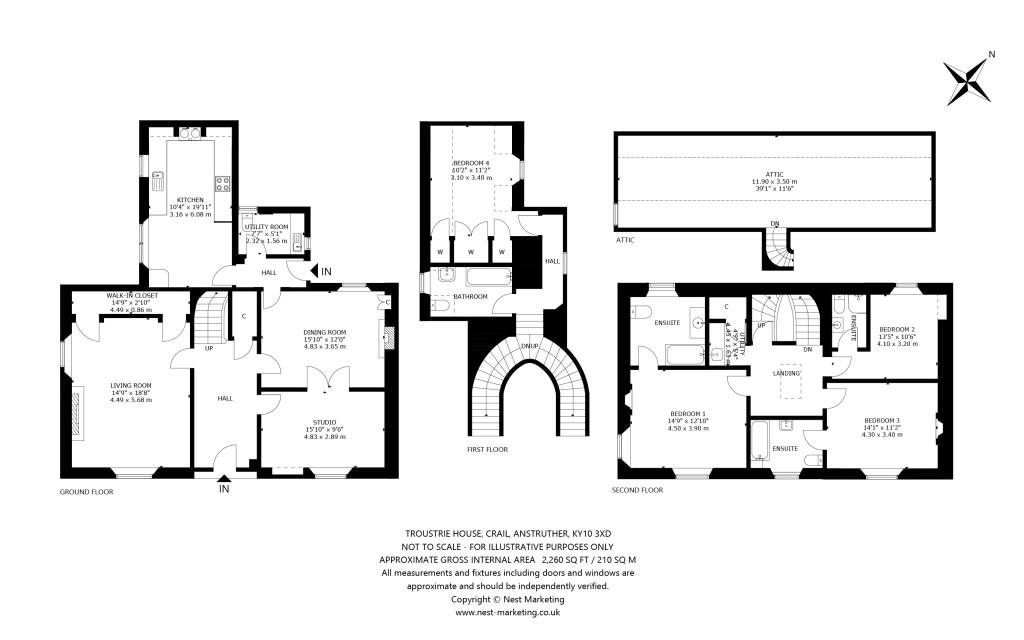 Floorplans For Troustrie House, Crail, Anstruther
