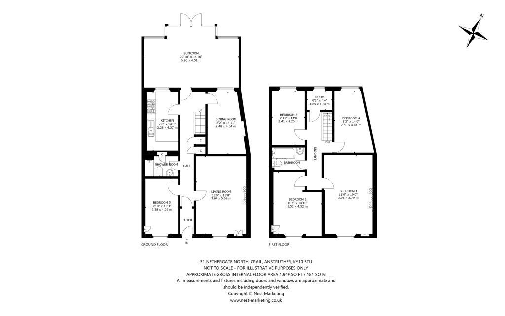 Floorplans For Nethergate North, Crail, Anstruther
