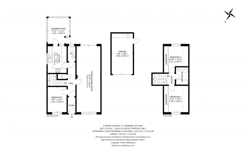 Floorplans For Priory Gardens, St. Andrews