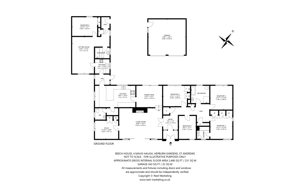 Floorplans For Beech House, 4 Mavis Haugh, Hepburn Gardens, St. Andrews