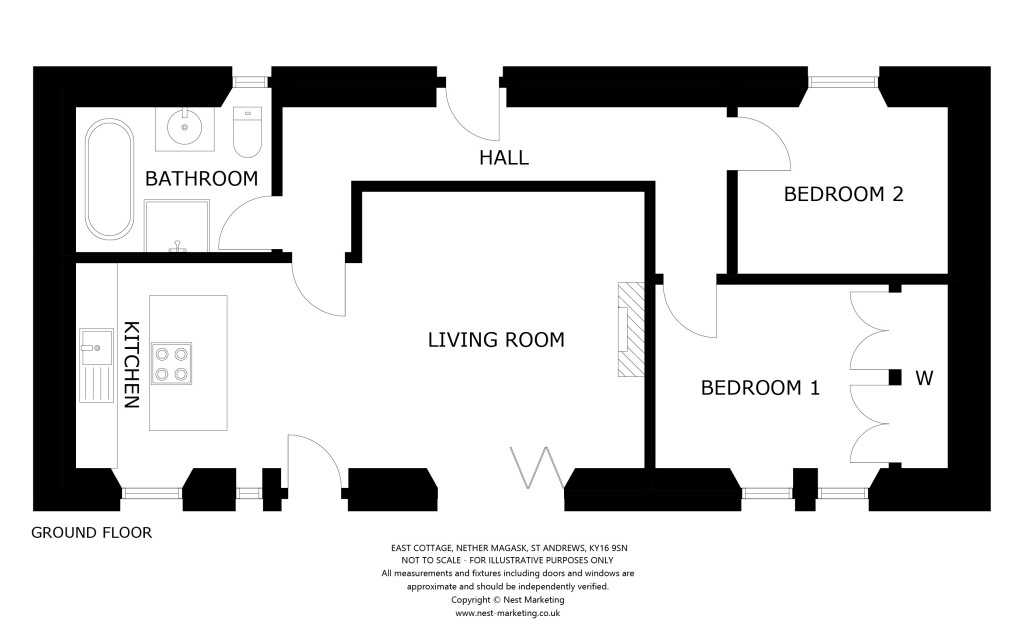 Floorplans For East Cottage, Nether Magask, St Andrews