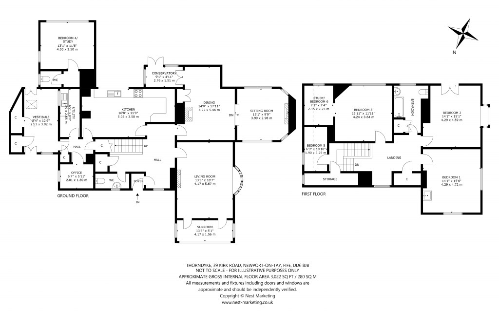 Floorplans For Thorndyke, Kirk Road, Newport-on-Tay, Fife