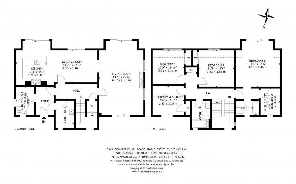 Floorplans For Milldeans Farm, Milldeans, Star, Fife