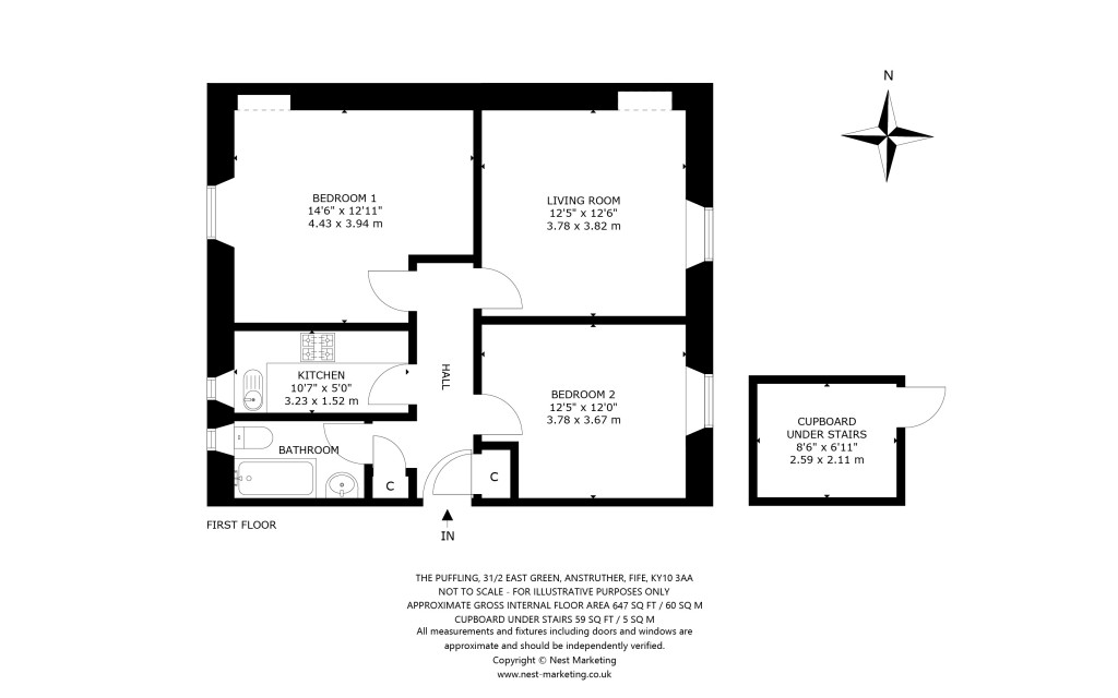 Floorplans For The Puffling, East Green, Anstruther, Fife