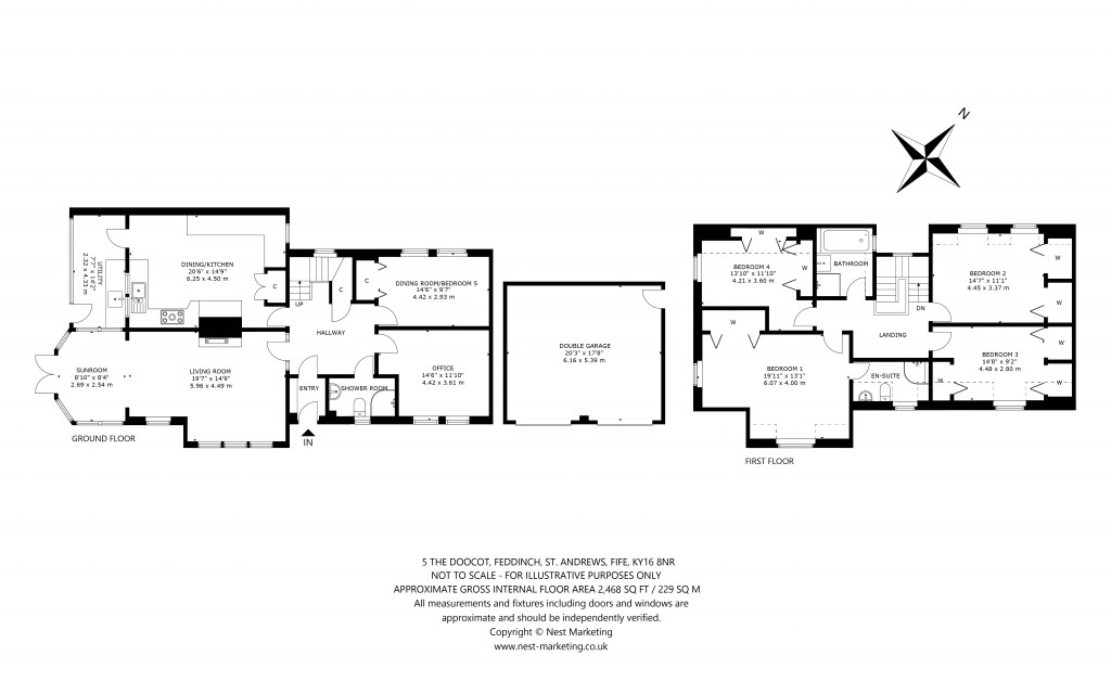Floorplans For The Doocot, Feddinch, St. Andrews, Fife