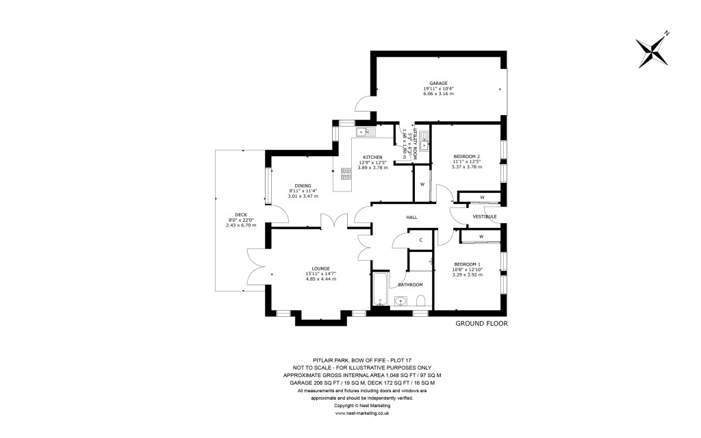 Floorplans For Plot 17, Pitlair Park, Bow Of Fife, Cupar