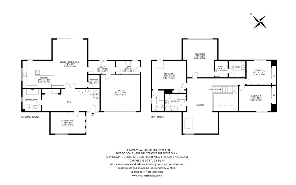Floorplans For Kame View, Cupar, Fife