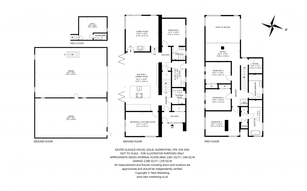 Floorplans For Easter Glasslie House, Leslie, Glenrothes, Fife