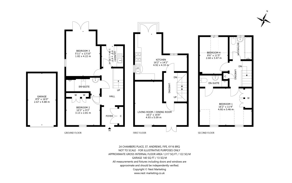 Floorplans For Chambers Place, St. Andrews, Fife