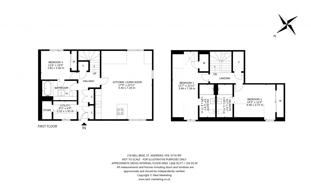 Floorplans For Bell Brae, St. Andrews, Fife