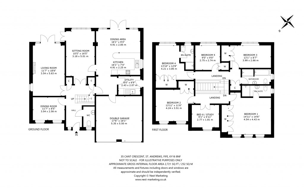 Floorplans For Cant Crescent, St. Andrews, Fife
