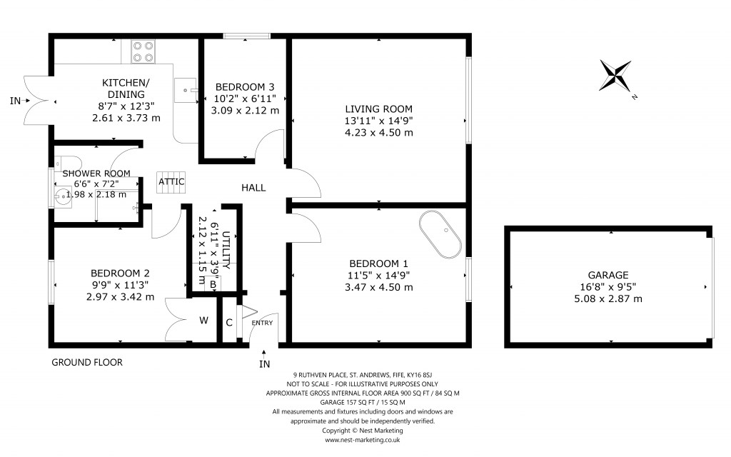 Floorplans For Ruthven Place, St. Andrews, Fife