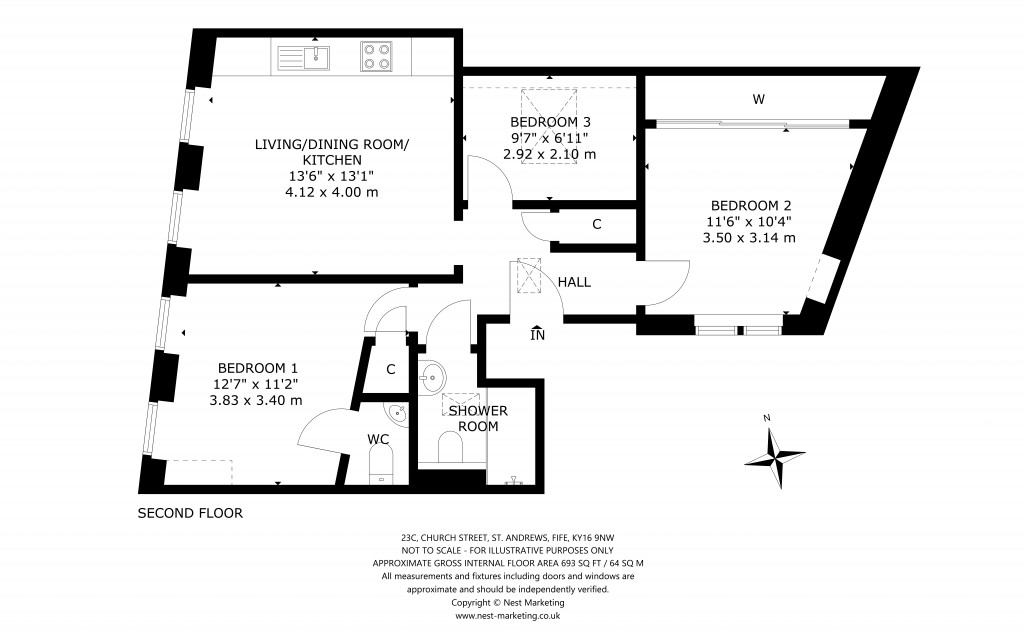 Floorplans For Church Street, St. Andrews, Fife