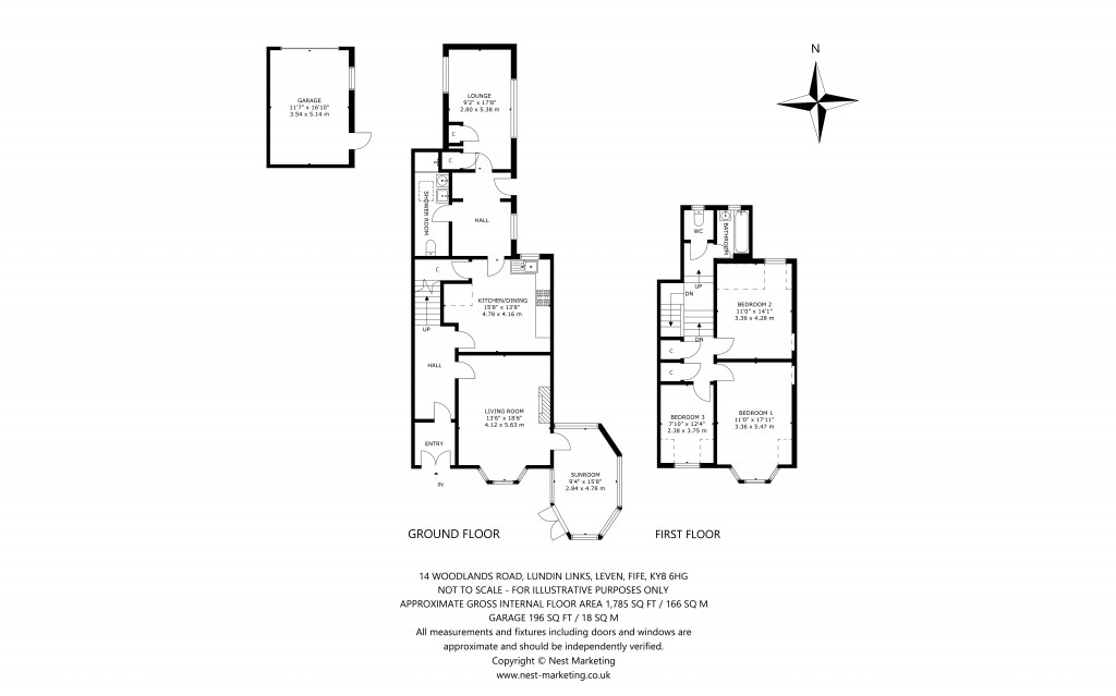 Floorplans For Woodlands Road, Lundin Links, Leven, Fife