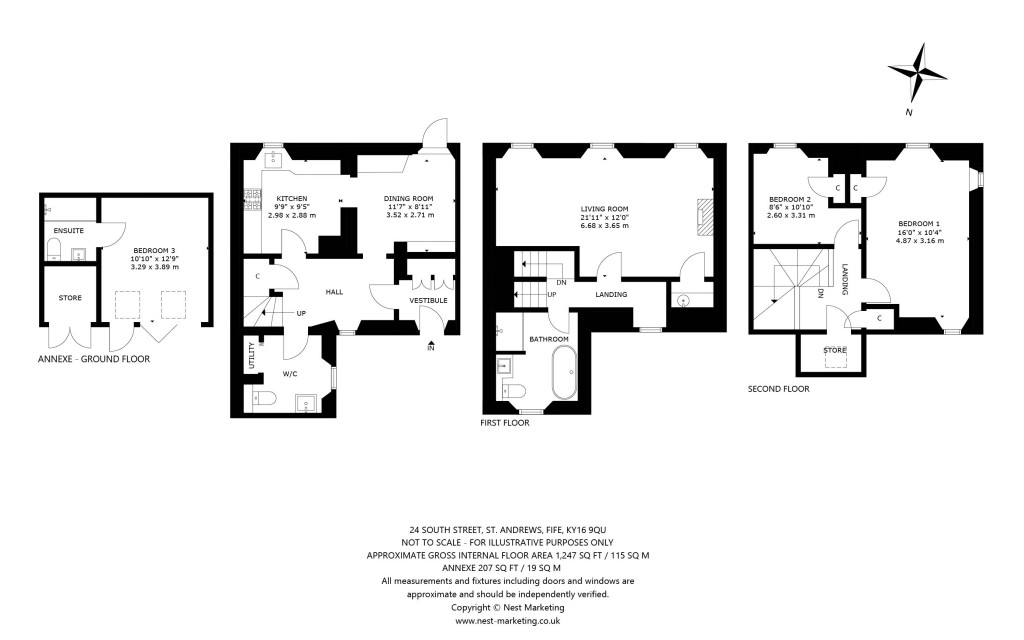 Floorplans For South Street, St. Andrews, Fife