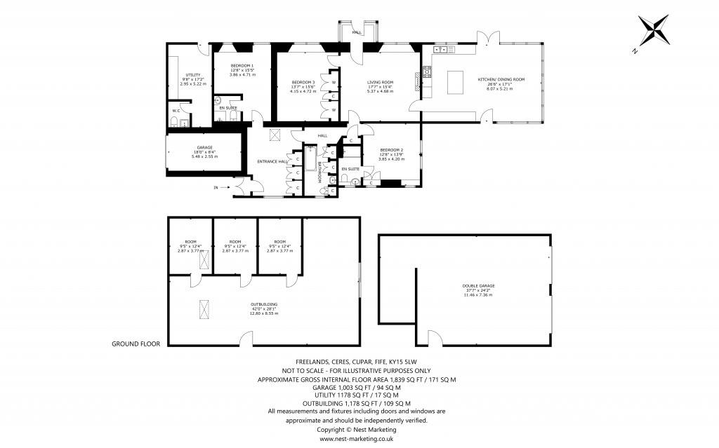 Floorplans For Freelands, Ceres, Cupar, Fife