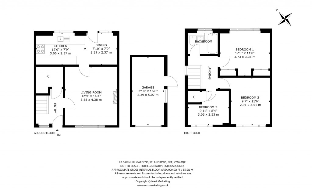 Floorplans For Cairnhill Gardens, St. Andrews, Fife