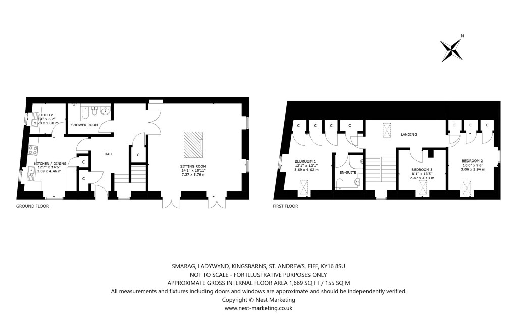 Floorplans For Smarag, Ladywynd, Kingsbarns, St. Andrews, Fife