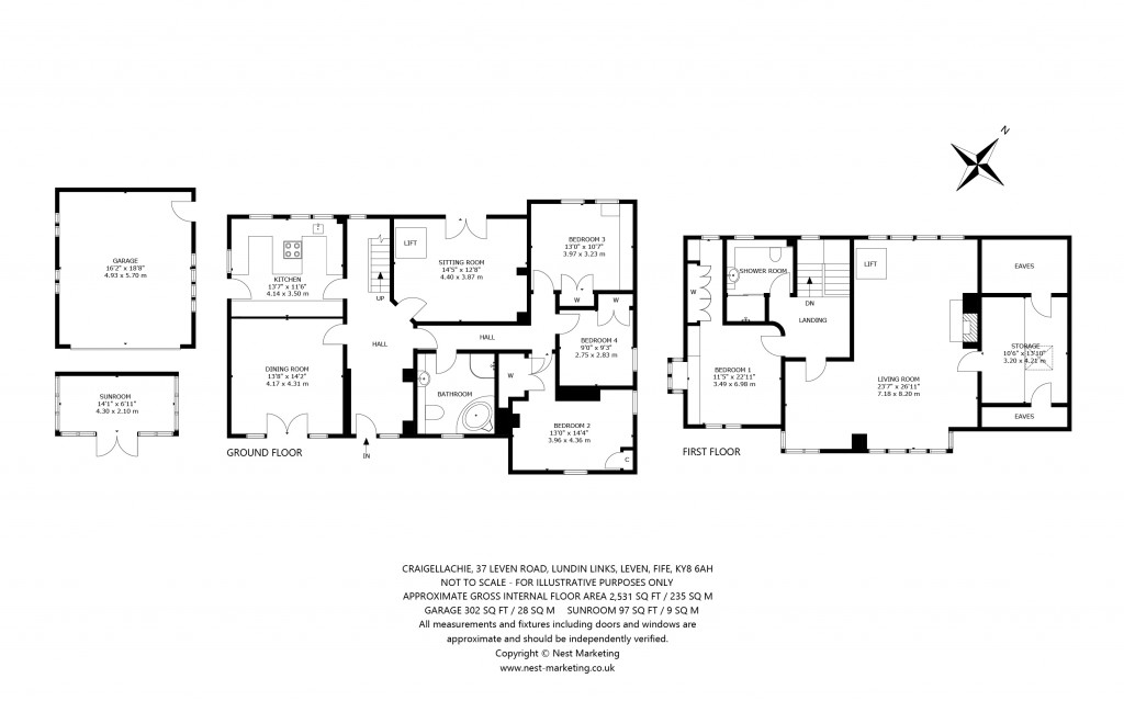Floorplans For Craigellachie, Leven Road, Lundin Links, Leven, Fife