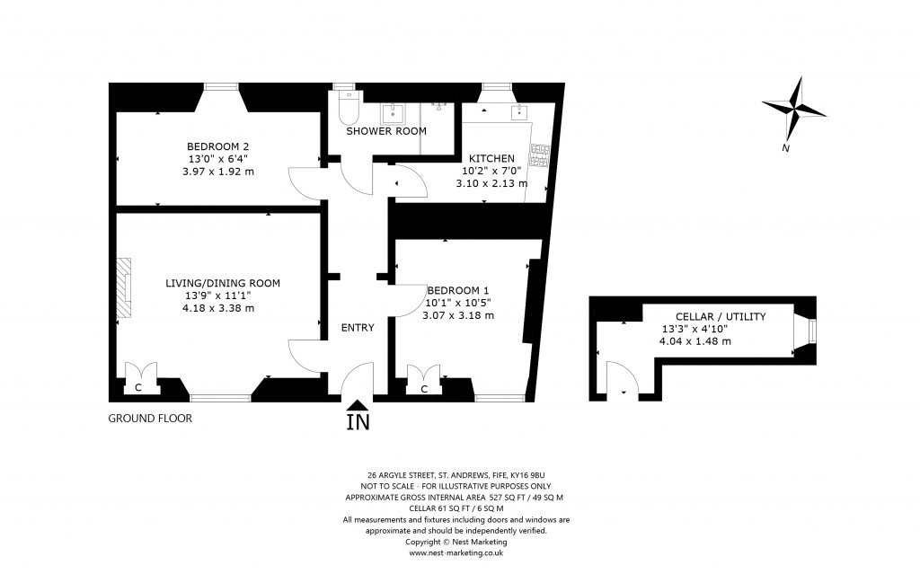 Floorplans For Argyle Street, St. Andrews, Fife