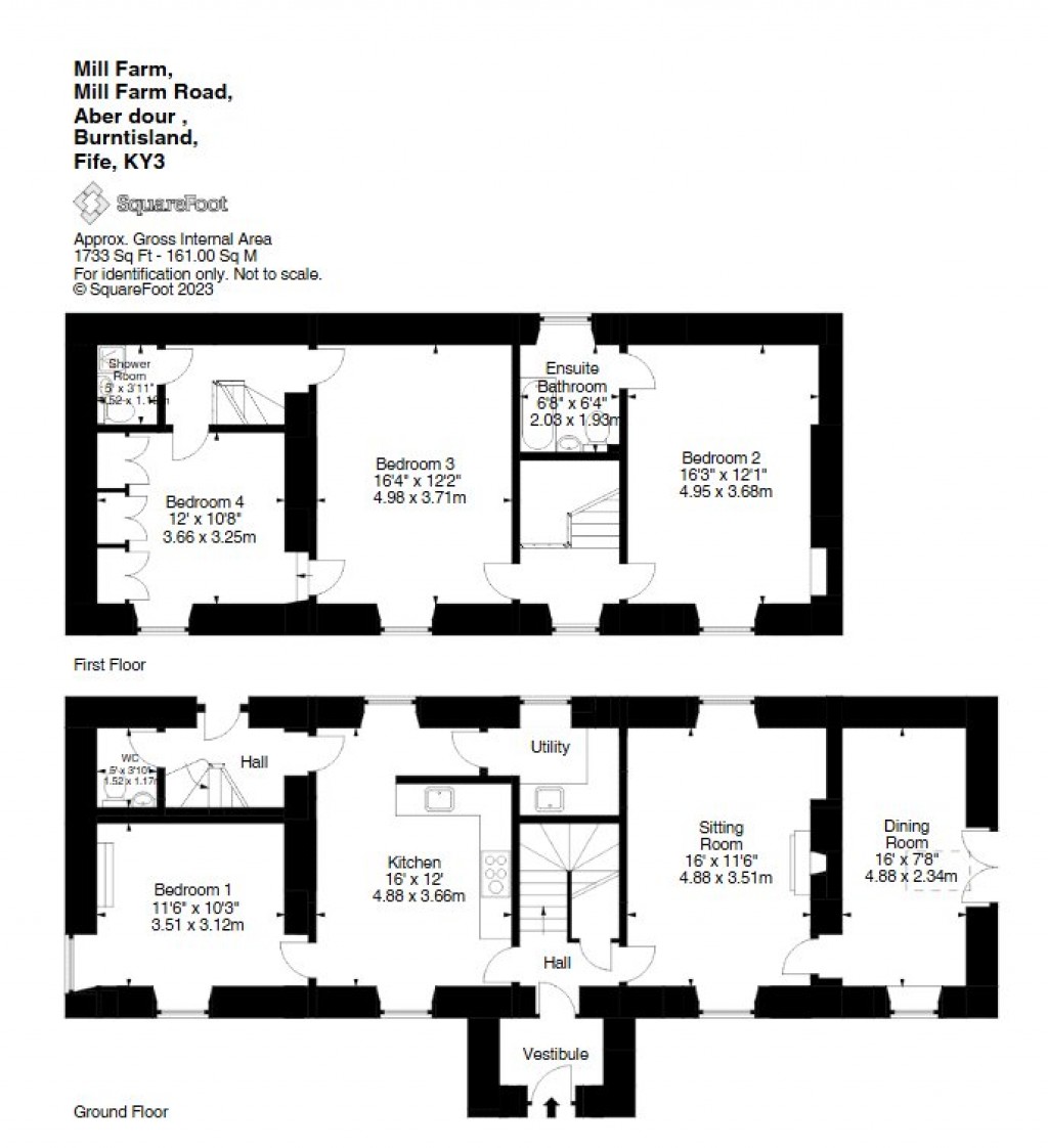 Floorplans For Mill Farm Road, Aberdour, Burntisland