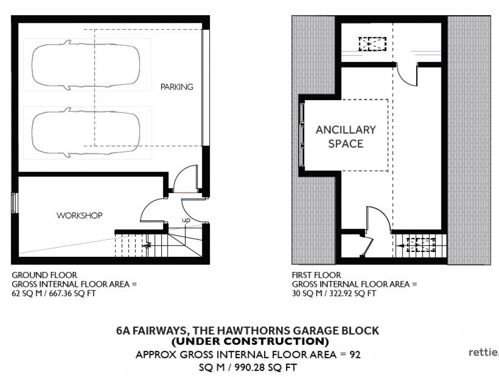 Floorplans For The Hawthorns, 6A The Hawthorns, Gullane, East Lothian