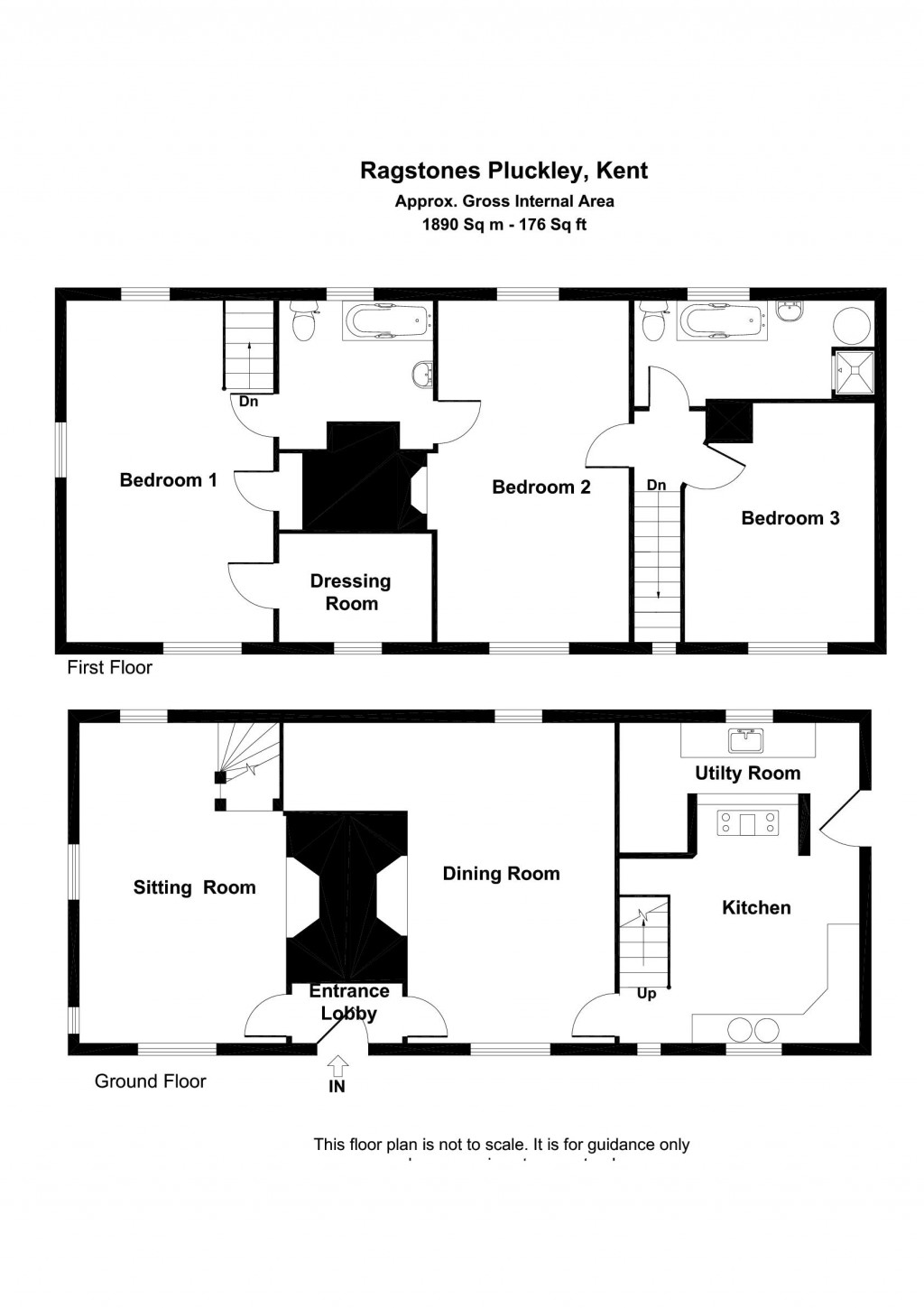 Floorplans For Ragstones, New House Lane, Pluckley