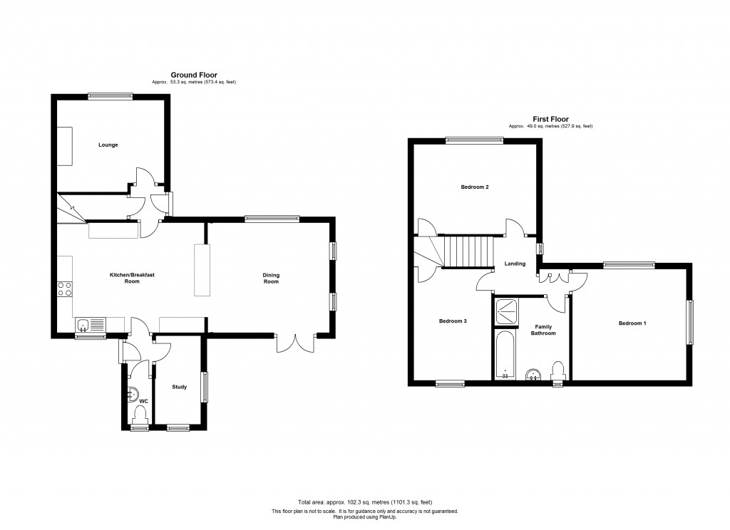 Floorplans For The Old Police House, 12 Station Road, Charing