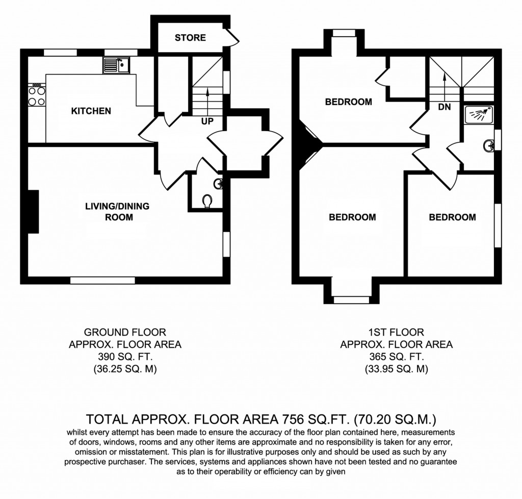 Floorplans For Barnfield Cottages, Barnfield Road, Charing Heath